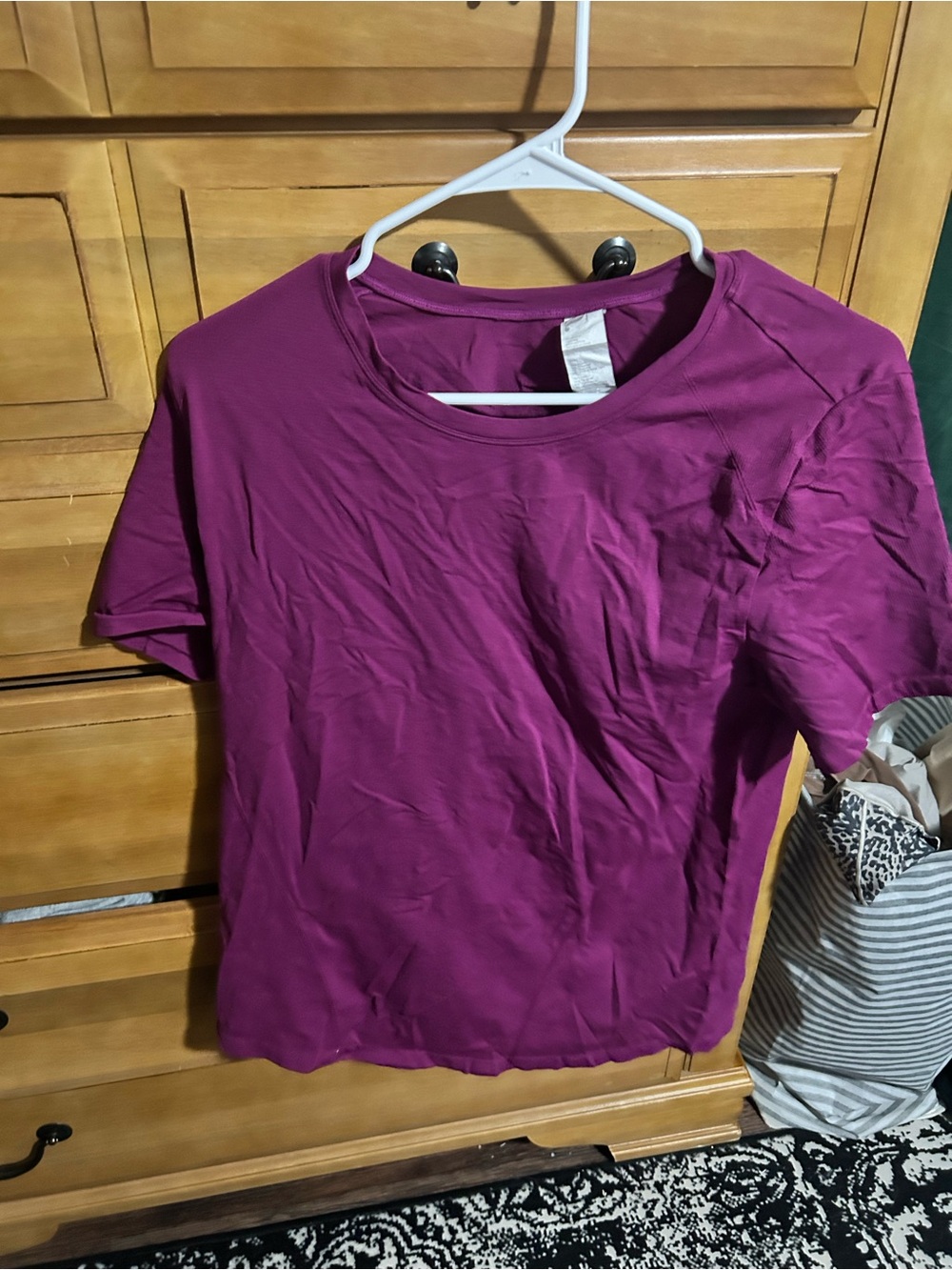 Fabletics Women's Short Sleeve Crew Tee - Magenta